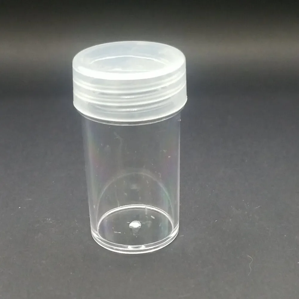 30 Bottle JARS Plastic Container Craft Organizing Hobby Pill Clear Screw lids 2